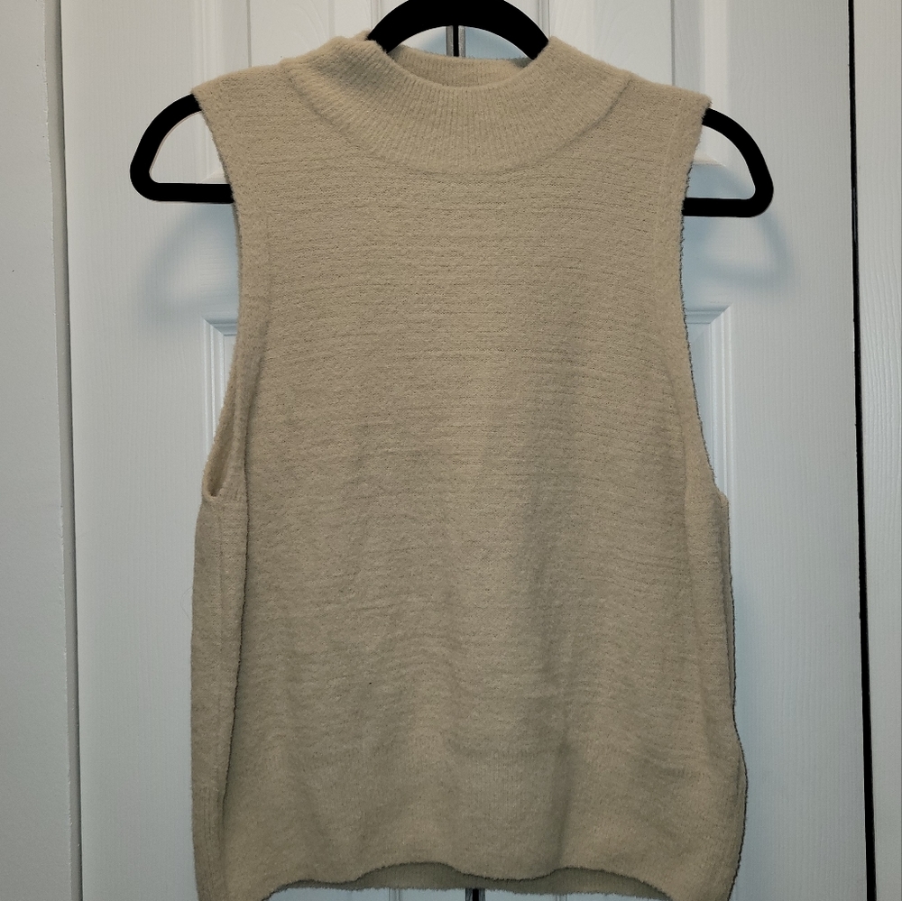 Mock neck sweater fuzzy